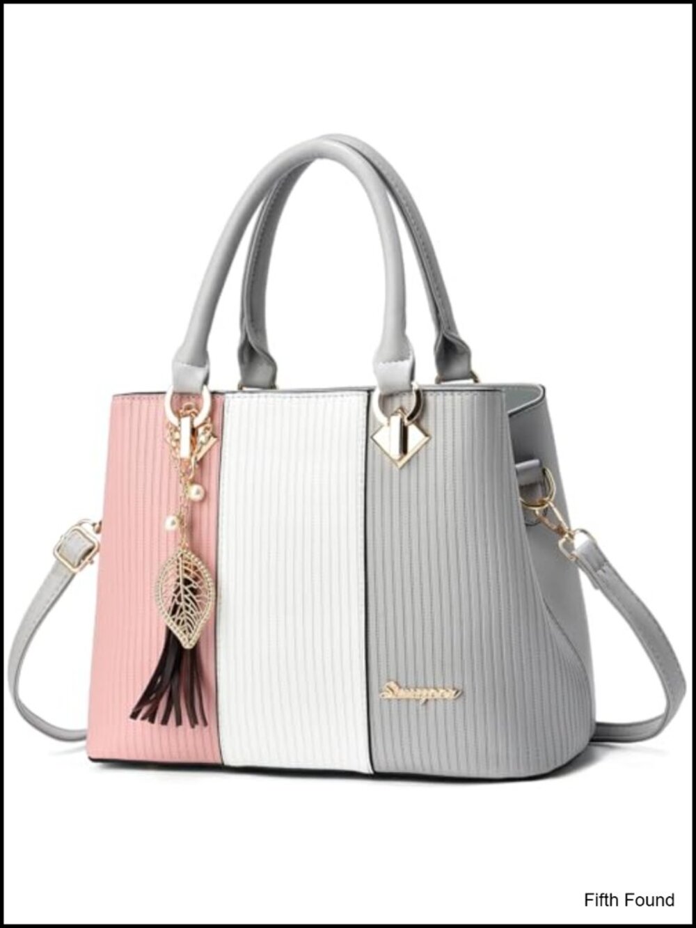 PU Leather Satchel Handbag with Removable Strap & Multi-Pockets